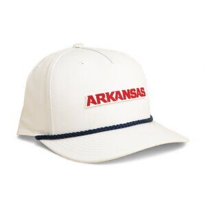 Arkansas Razorbacks ARKANSAS Red 3D Five Panel Classic Rope Hat- White/ Navy